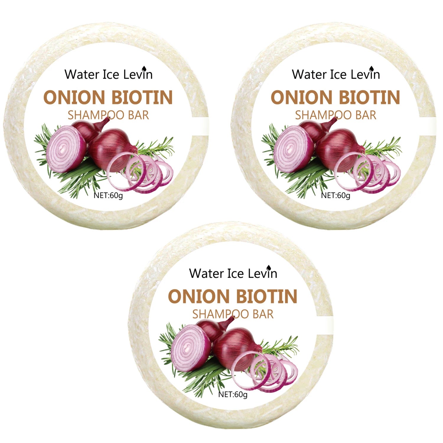 Shampoing solide à l'oignon - 60G, Pour tous types de cheveux