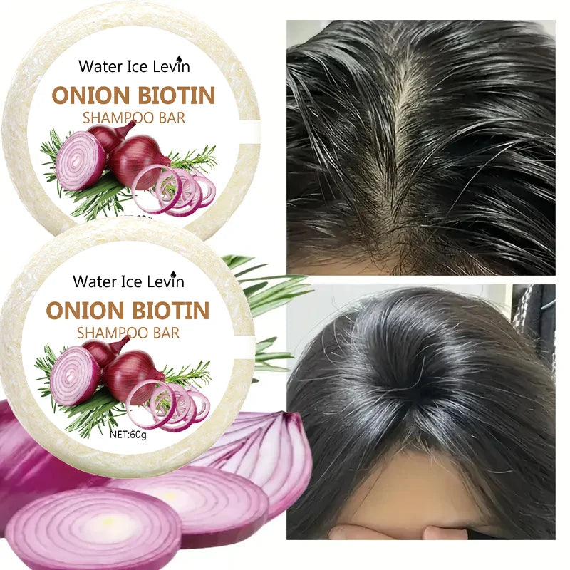 Shampoing solide à l'oignon - 60G, Pour tous types de cheveux
